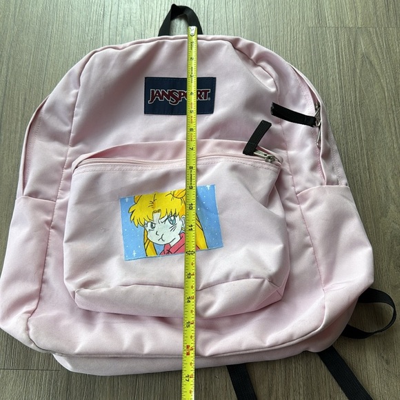 Jansport Light Pink Kids Backpack with Sailor Moon Usagi Tsukino Cartoon Design - Picture 4 of 6